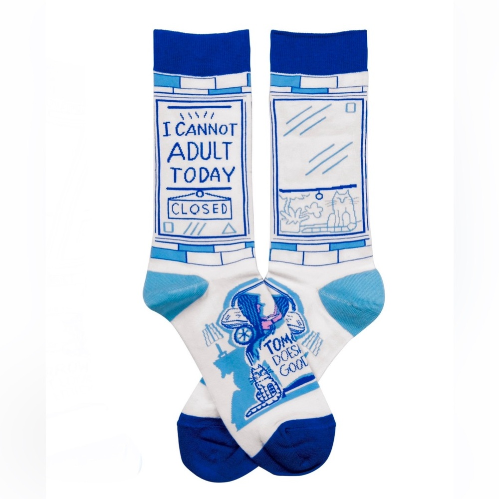 Primitives by Kathy ‘I Cannot Adult Today’ Crew Socks (Unisex) - Picture 2 of 7